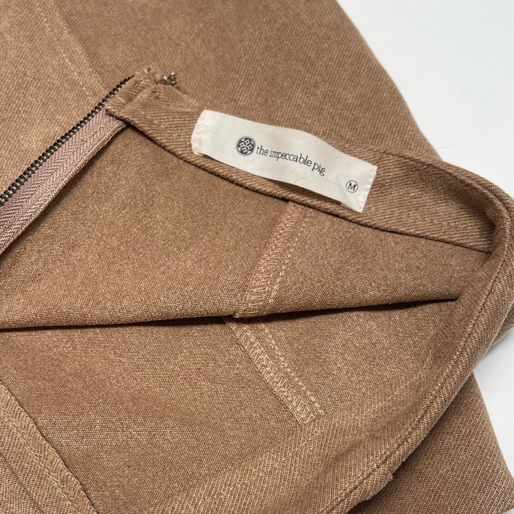 THE IMPECCABLE PIG Camel Color Mini Skirt